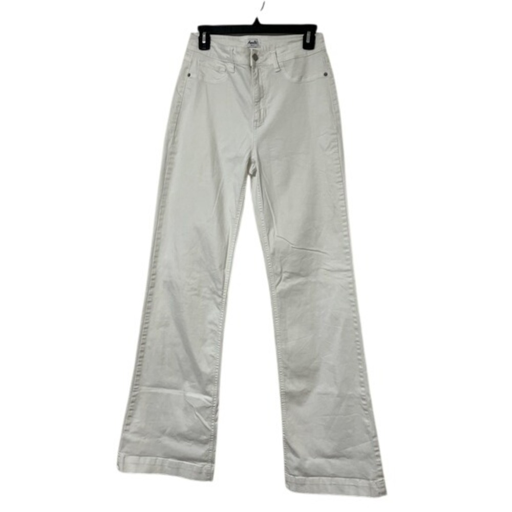 Amalli Talli White Wide Leg Jeans High Rise Tall Straight Leg Y2K Pants size 28